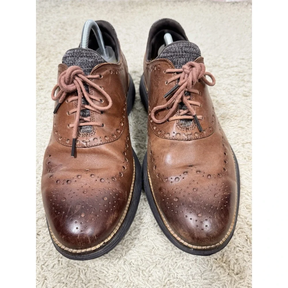 Cole Haan OriginalGrand Wingtip Oxford Mens 11M Brown Leather Dress Shoes C32062